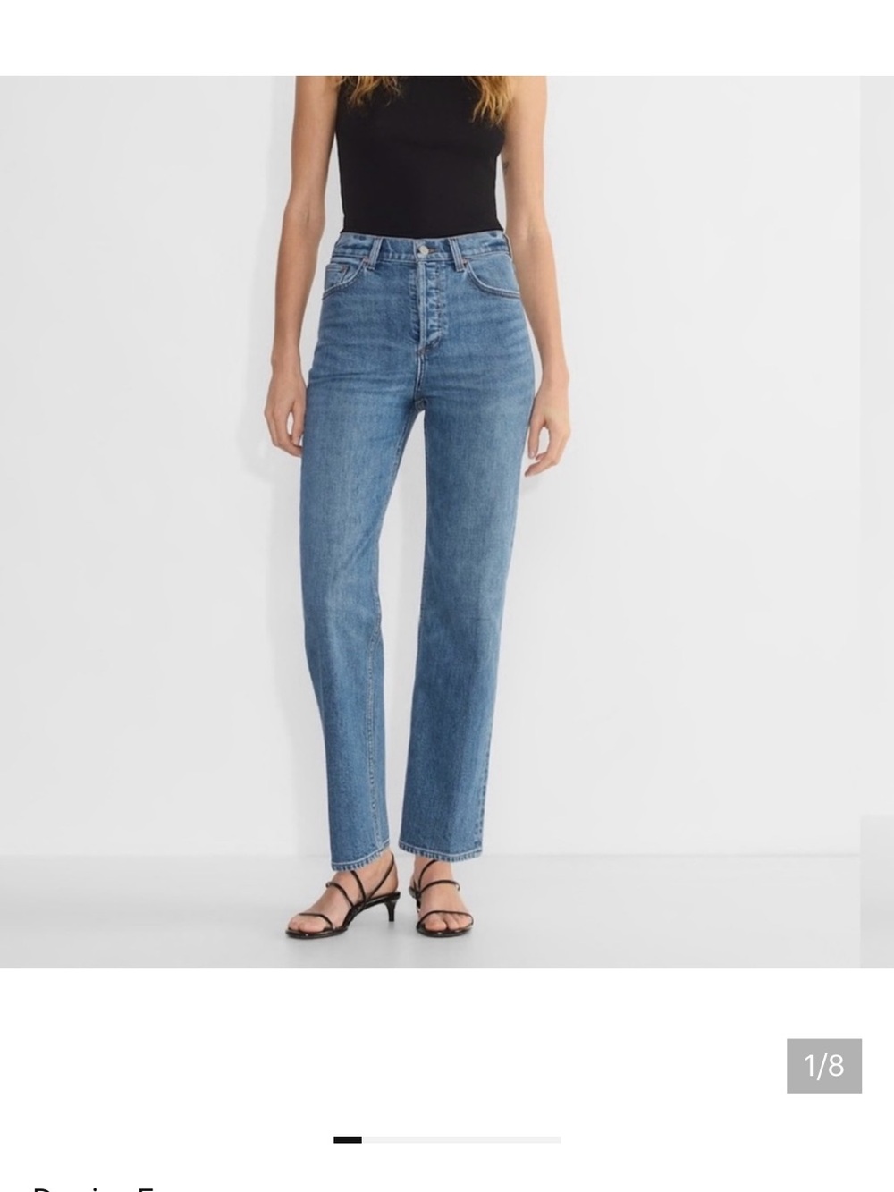 Aritzia • Denim Forum Arlo Women's Straight-Leg Jeans in Medium Blue